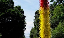 View Red and Yellow Chihuly Sculpture
